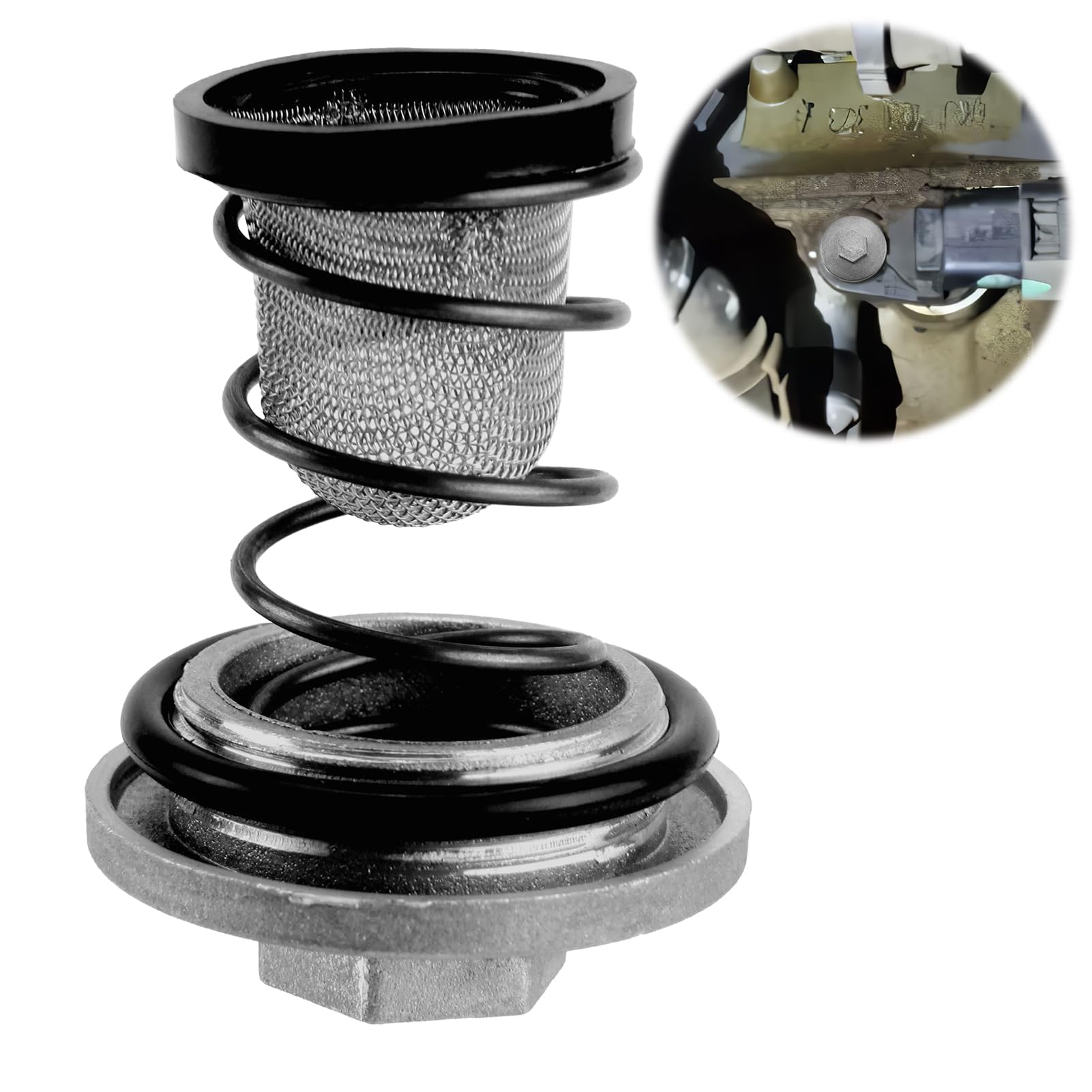 Motorrad-Scooter Oil Drain Plug Set Gy6, GY6 Ölfilter & Ablassschraube Federsatz, Ölablassschraube mit O-Ring, Feder, Filter Passend für Gy6 50Cc 80Cc 125Cc 150Cc Chinesisches Roller Moped Motorrad-Scooter Oil Drain Plug Set Gy6, GY6 Ölfilter & Ablassschraube Federsatz, Ölablassschraube mit O-Ring, Feder, Filter Passend für Gy6 50Cc 80Cc 125Cc 150Cc Chinesisches Roller Moped von Duluok