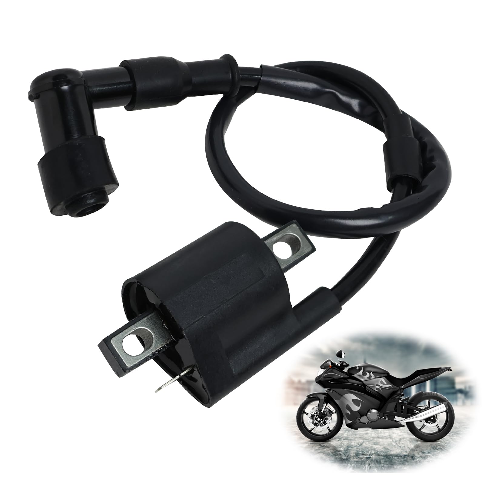 Motorrad Zündspule Motor Zündspule Zündspule Roller ATV Zündspule Ersatz Racing Zündspule Power Enhance Modified Ignition Coil Scooter Zündspule für 150CC 200CC 250CC ATV Scooter Moped Go-Kart Motorrad Zündspule Motor Zündspule Zündspule Roller ATV Zündspule Ersatz Racing Zündspule Power Enhance Modified Ignition Coil Scooter Zündspule für 150CC 200CC 250CC ATV Scooter Moped Go-Kart von Duluok