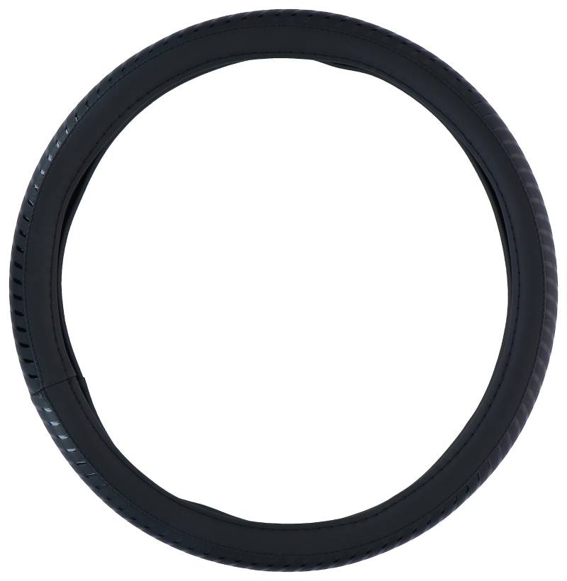 Dunlop Auto Lenkradbezug 38 cm - Geeignet für Lenkräder 37-39 cm - Komfortabler Griff - Anti-Rutsch - Auto Deko - Kunstleder - Schwarz von Dunlop