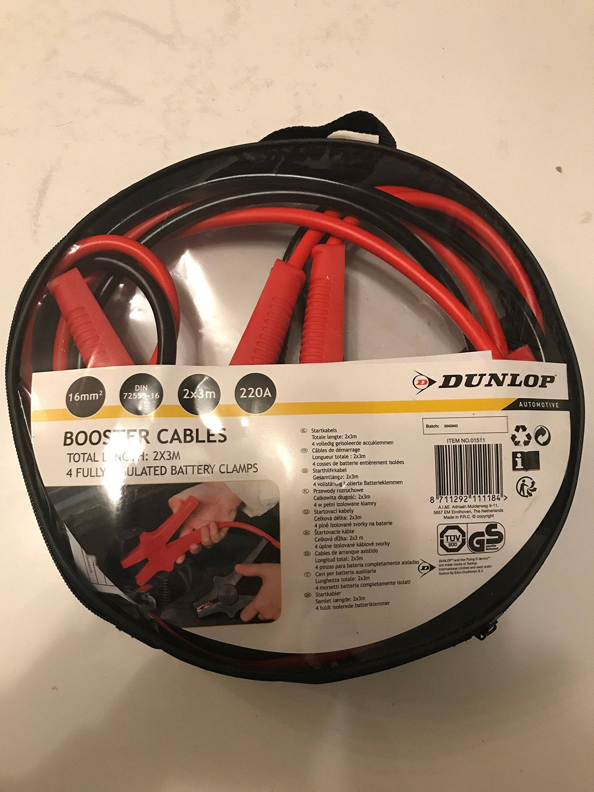 Dunlop Automotive Startkabel Booster Cables 2x3m von Dunlop Automotive