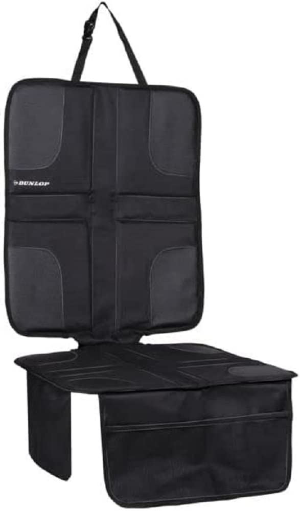 Dunlop Autositzbezüge - 121 x 45 cm - Autositzauflage mit Organizer - Wasserabweisender Autositzbezug - Schutzhülle Hund - Unterseite mit Anti-Rutsch - Leicht zu Montieren - Schwarz von DUNLOP