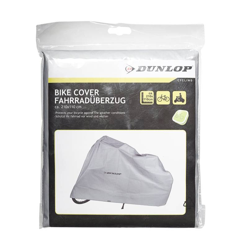 Dunlop Sports fahrradüberzug - schutztür Ihr Fahrrad vor Wind und Wetter, Grau, 210x110cm, 8711252417882, Weiß - Weiß, Gray von Dunlop Bike