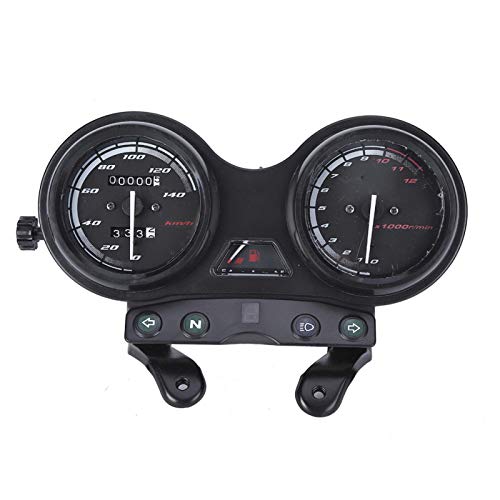 DC 12V Motorrad Kilometerzähler Motorrad 12000RPM LCD Kilometerzähler Tachometer für YBR 125 von Duokon