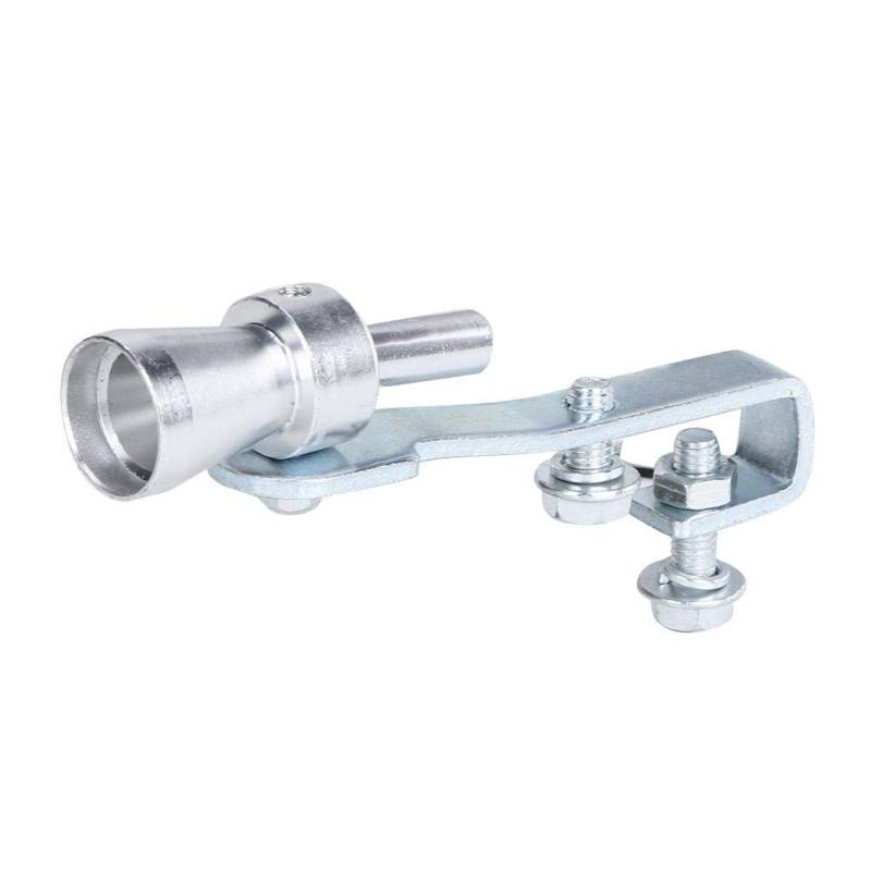 Turbo-Auspuffpfeife aus Aluminium,Schweifhalspfeife, Auto Schalldämpfer Pfeife Turbo Sound Pfeife Schalldämpfer Auspuff Pfeife Aluminiumlegierung Turbo Pfeife Auspuff Pfeife Silber TC-S von Duokon