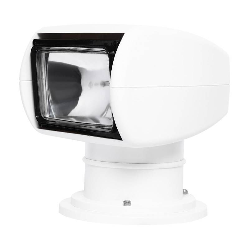 Duoruameng Bootsscheinwerfer 12V - 100W - Halogenbirne Ferngesteuerte Scheinwerfer für Boote, IP66 Wasserdicht 360 Grad Rotation Suchscheinwerfer für Yacht, Küstenwache, Fischerboote von Duoruameng