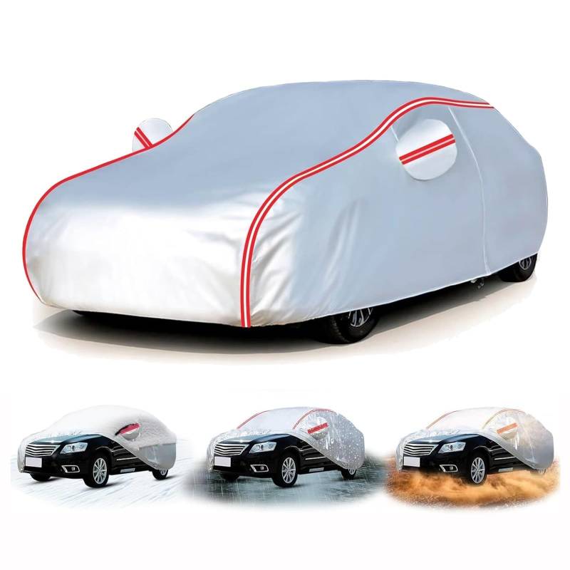 Autoabdeckung Vollgarage für Renault Megane 1 Phase 1 1995-2002(412,9x169,9x142cm),Umweltschutz, Vier Jahreszeiten, Anti-Ultraviolett, Anti-Vogelkot, wasserdicht, Anti-Aging von Dupengsmd