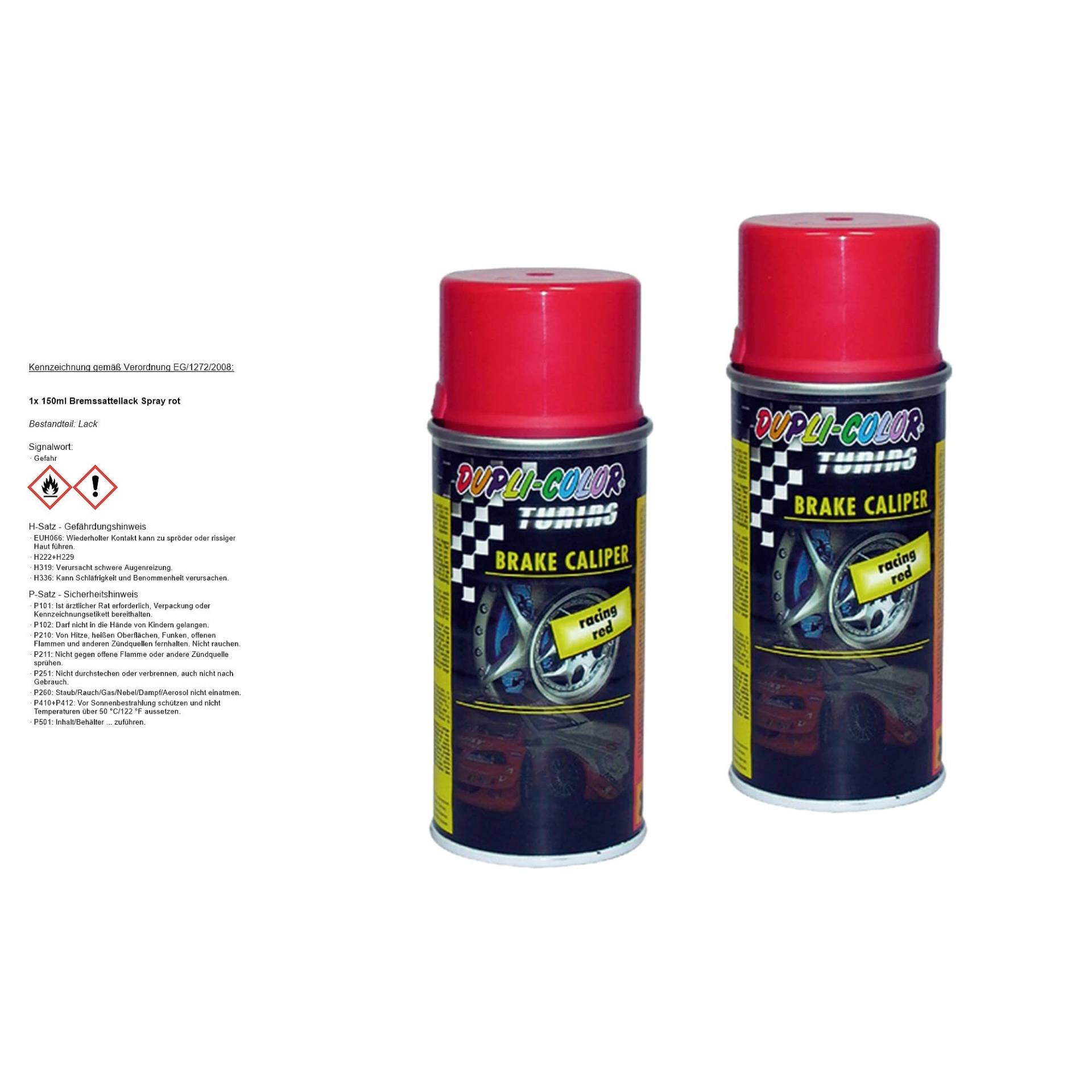 DUPLI COLOR 2x 150ml Bremssattellack Spray rot von Dupli Color
