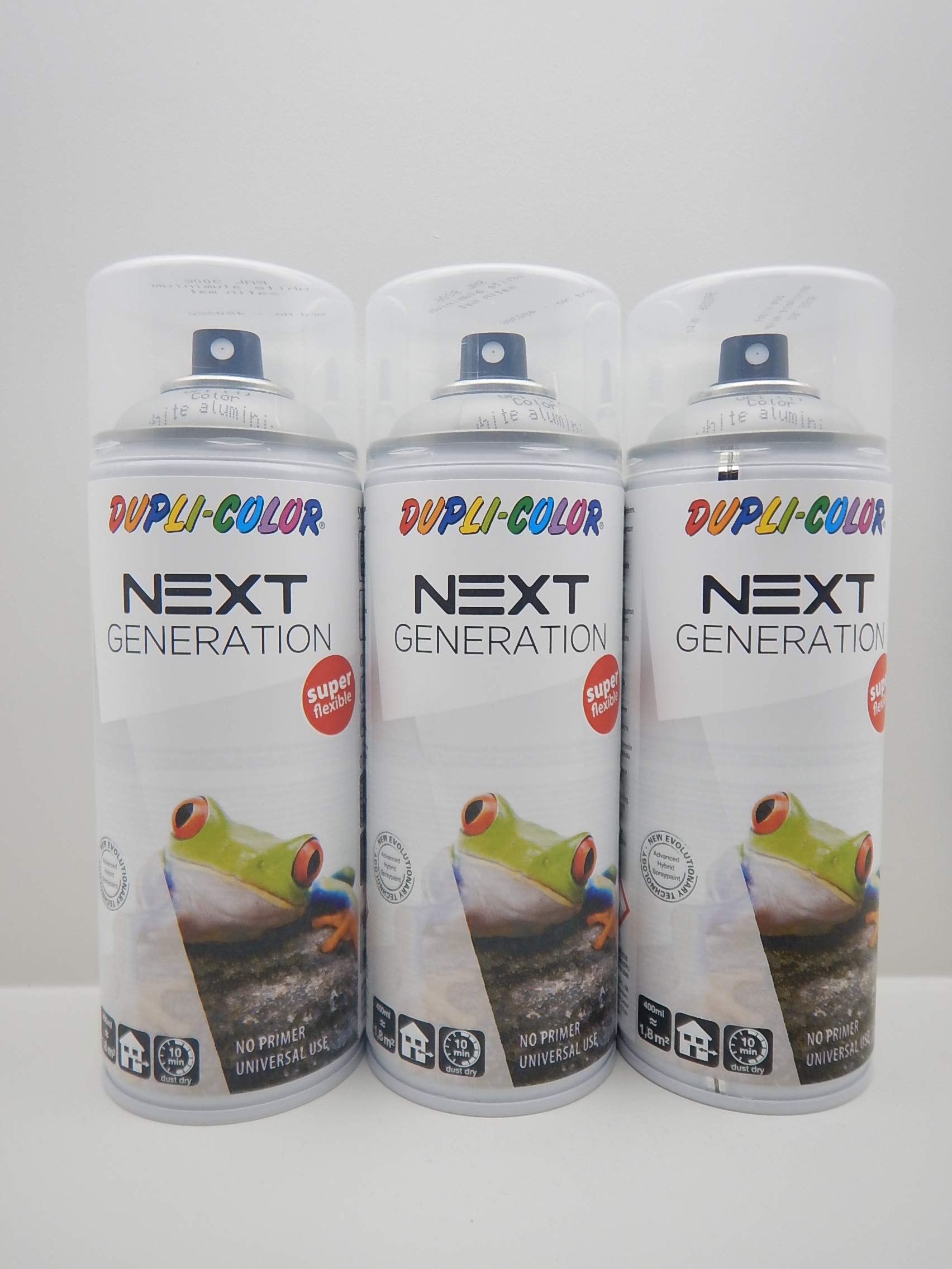 Dupli Color 2in1 RAL 9006 Next WEIßALUMINIUM SEIDENMATT Lack SPRAYDOSE 400ML (3) von DUPLI-COLOR