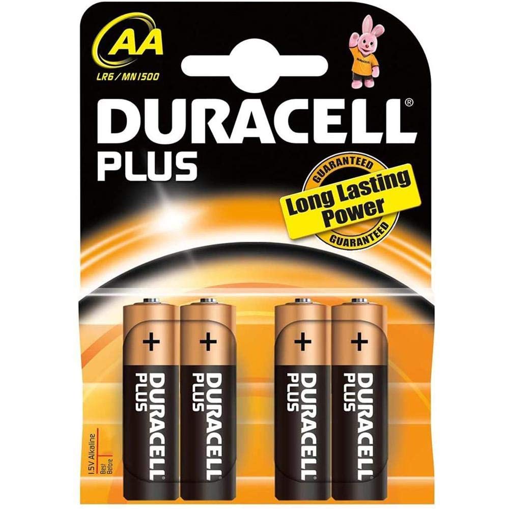 DURACELL Batterie Alkaline, Mignon, AA, LR06, 1.5V Plus Power, Retail Blister (4-Pack) von Duracell