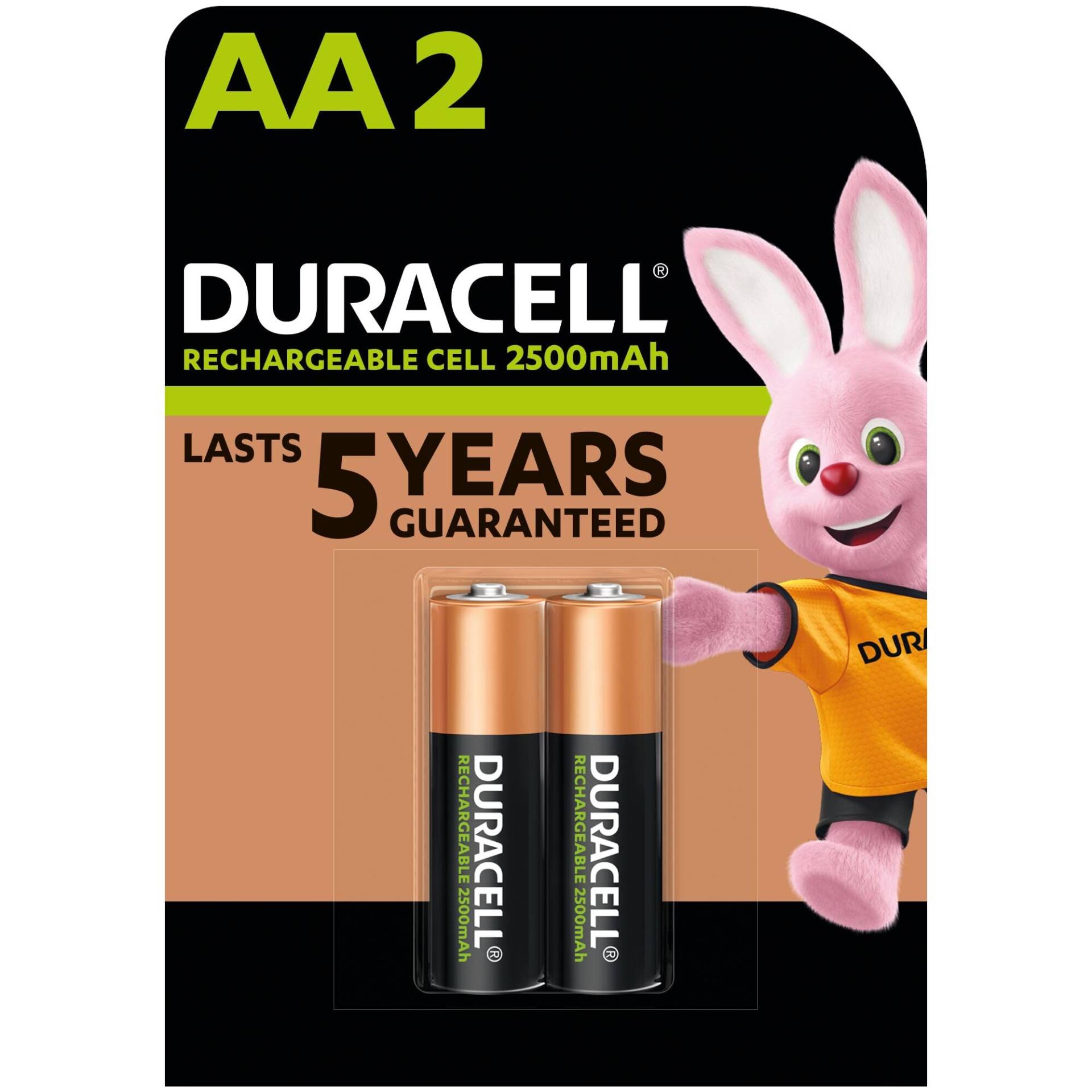 Duracell Ultra HR6 AA Akkus mit geringer Selbstentladung (2500mAh) 2er Pack von Duracell
