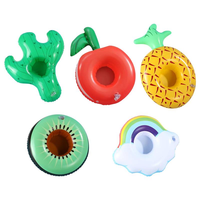 5 Stück Aufblasbarer Getränkehalter, Poolbar aufblasbar, Pool Getränkehalter Schwimmend, Pool-Spielzeug, Floating Poolbar Aufblasbar, Luftmatratze Pool Zubehör Erwachsene Kinder für Swimmbad (A) von Durdiiy