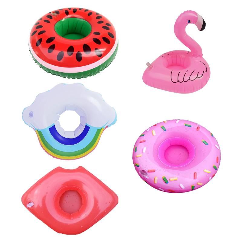 5 Stück Aufblasbarer Getränkehalter, Poolbar aufblasbar, Pool Getränkehalter Schwimmend, Pool-Spielzeug, Floating Poolbar Aufblasbar, Luftmatratze Pool Zubehör Erwachsene Kinder für Swimmbad (B) von Durdiiy
