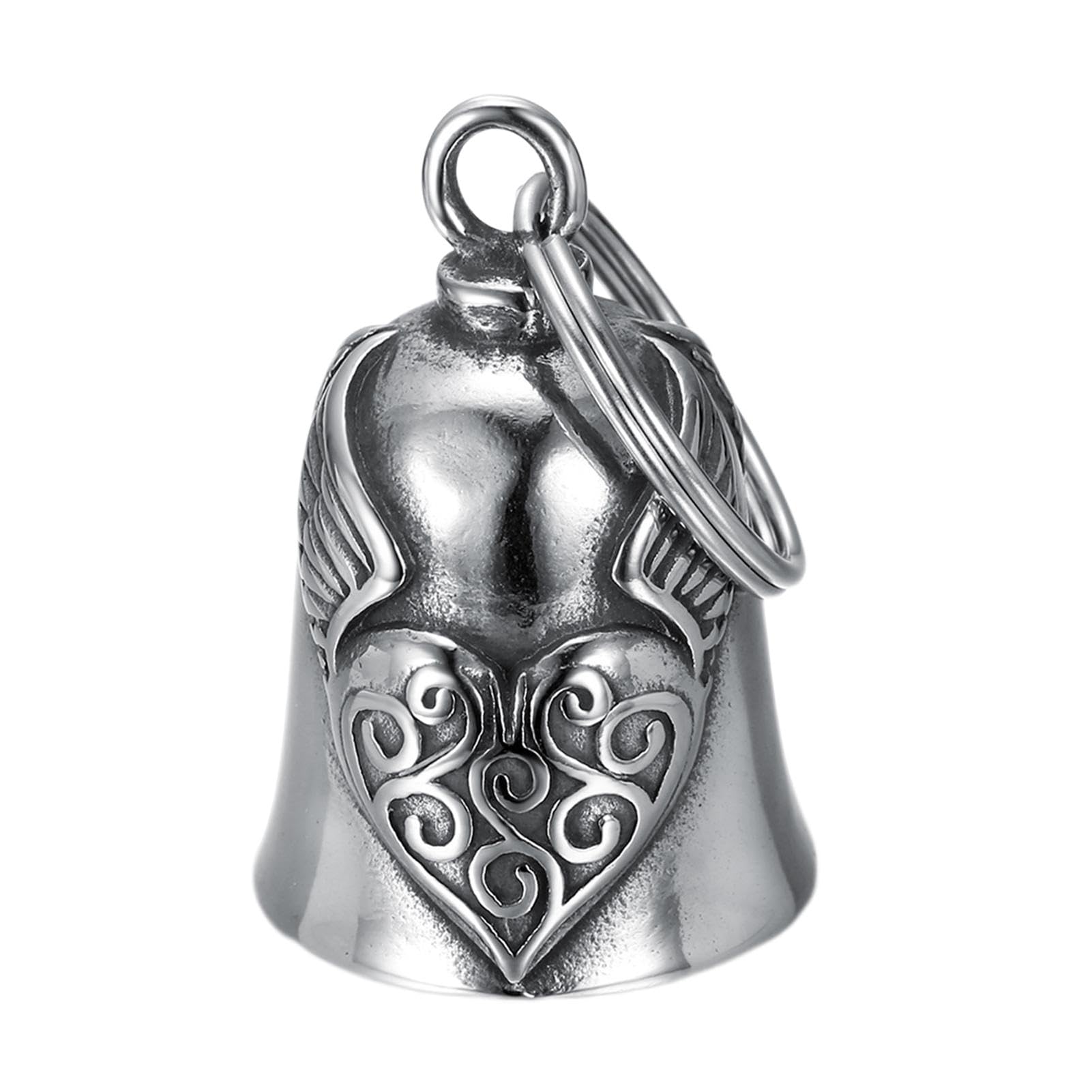 Biker Guardians Bell Motorrad Glöckchen, Fahrradglocke, Schutzglocke Herz mit Flügeln Reitglocke, Motorradglocke Schlüsselanhänger mit Ring Zum Aufhängen, für Segne Den Frieden Biker Guardians Bell Motorrad Glöckchen, Fahrradglocke, Schutzglocke Herz mit Flügeln Reitglocke, Motorradglocke Schlüsselanhänger mit Ring Zum Aufhängen, für Segne Den Frieden von Duroecsain