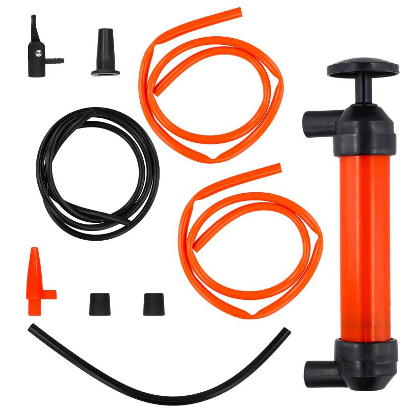 Handpumpe Wasser, Absaugpumpe Benzinpumpe Saugpumpe Umfüllpumpe Schläuchen Set, Siphonpumpe, Manuelle Pumpe mit 3 Schläuchen für Benzin Diesel, Luftpumpe Aufsätze von Duronge