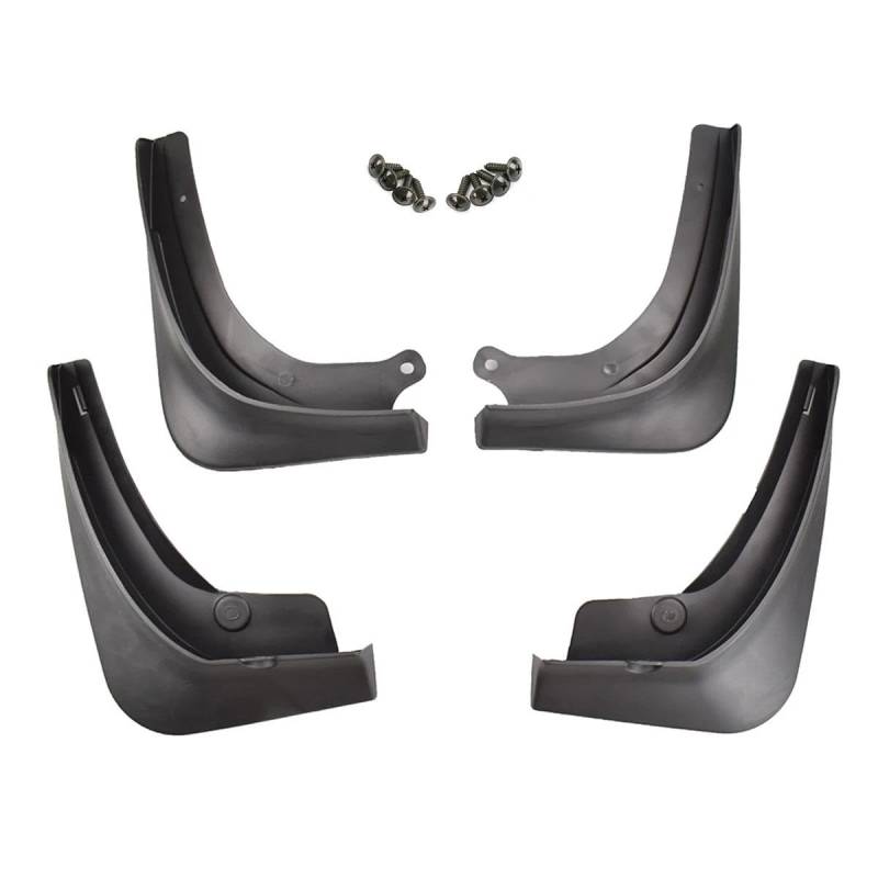 Autokotflügel 4Stück Geformte Schmutzfänger Für Tesla Modell 3 2016–2021 Set Schmutzfänger Spritzschutz Flap Kotflügel Vorne Hinten Vorne Und Hinten SchmutzfäNger von Dusibulv