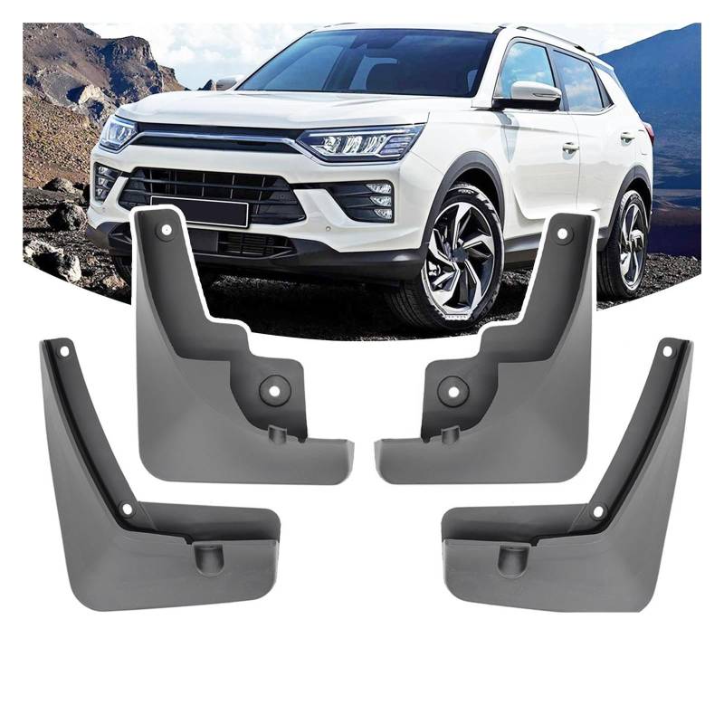 Autokotflügel 4x Auto Kotflügel Für SsangYong Für Korando C300 2019 2020 2021 Vorne Hinten Schlamm Flaps Splash Guards Kotflügel Rad Schutz Vorne Und Hinten SchmutzfäNger von Dusibulv