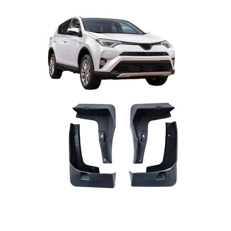 Autokotflügel Schmutzfänger Kotflügel Spritzschutz Kotflügel 4x Für RAV4 RAV 4 XA40 2013 2014 2015 2016 2017 2018 Verbreiterung Rad Autozubehör Vorne Und Hinten SchmutzfäNger(09) von Dusibulv