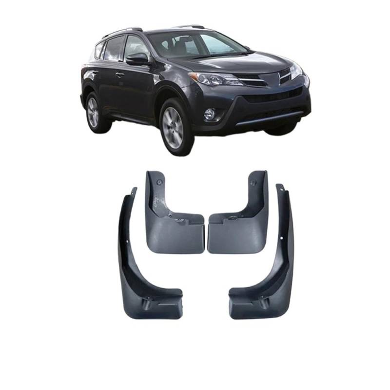 Autokotflügel Schmutzfänger Kotflügel Spritzschutz Kotflügel 4x Für RAV4 RAV 4 XA40 2013 2014 2015 2016 2017 2018 Verbreiterung Rad Autozubehör Vorne Und Hinten SchmutzfäNger(1 UK) von Dusibulv