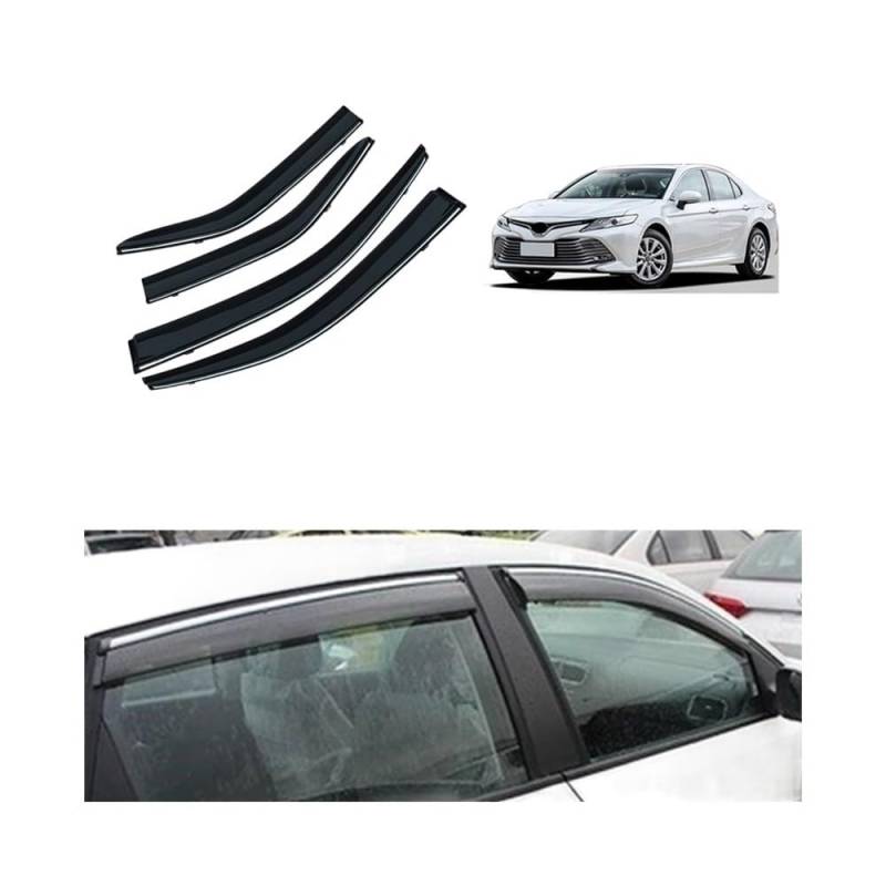 Luftabweiser Windabweiser Fensterabweiser Auto-Styling Winddekoration Schutz Für Camry V40 XV50 XV70 Vent-Visier Regenschutz Abdeckung 4 Stück Auto-Windabweiser(XV70 2018 2019) von Dusibulv