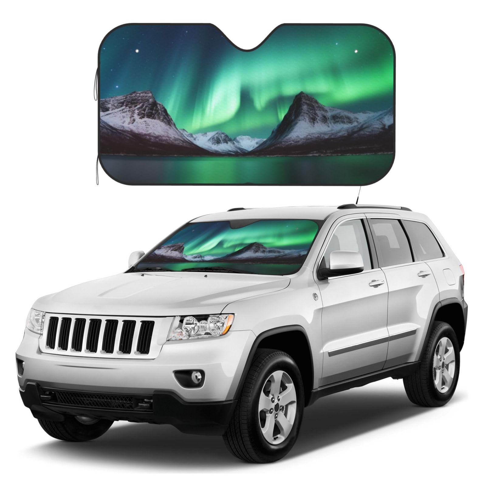 Auto-Windschutzscheiben-Sonnenschutz, Aurora Borealis, Auto-Frontscheiben-Abdeckungen, faltbarer Reflektor, Frontscheibe, Sonnenblende, Sonnenblende, Schutz, universelle Passform, Autos, SUV, LKW Auto-Windschutzscheiben-Sonnenschutz, Aurora Borealis, Auto-Frontscheiben-Abdeckungen, faltbarer Reflektor, Frontscheibe, Sonnenblende, Sonnenblende, Schutz, universelle Passform, Autos, SUV, LKW von Dwvtfsm