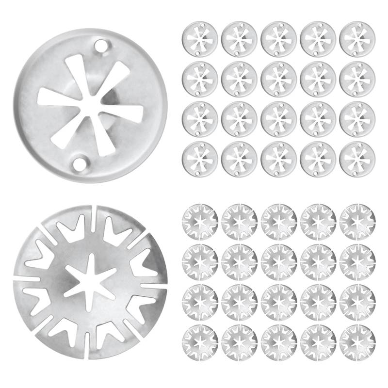 Klemmscheiben Hitzeschutzblech,40 Stück Hitzeschutzblech Reparatursatz,30mm Metall Star lock Sicherungsscheiben,Edelstahl Klemmscheiben,Befestigung Hitzeschildern unter der Haube für Autos von Dyiouxin