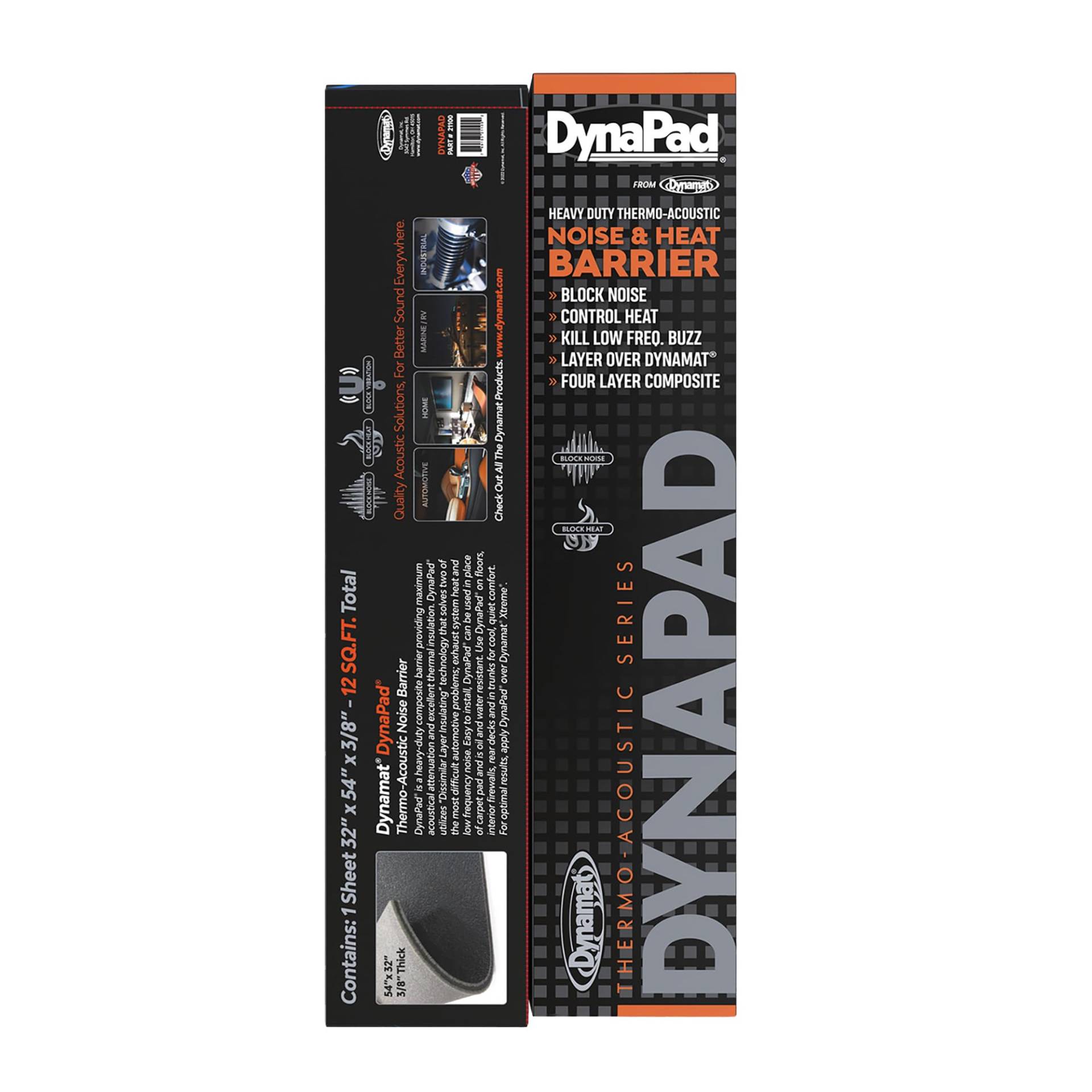 Dynamat DynaPad Heavy Duty Automotive Isolierung – Geräusch- und Wärmedämpfungs-Set für Autoboden, reduziert Straßenlärm – einfache Installation – 81,3 x 137,2 x 3/8 Zoll, 12 m² Dynamat DynaPad Heavy Duty Automotive Isolierung – Geräusch- und Wärmedämpfungs-Set für Autoboden, reduziert Straßenlärm – einfache Installation – 81,3 x 137,2 x 3/8 Zoll, 12 m² von Dynamat