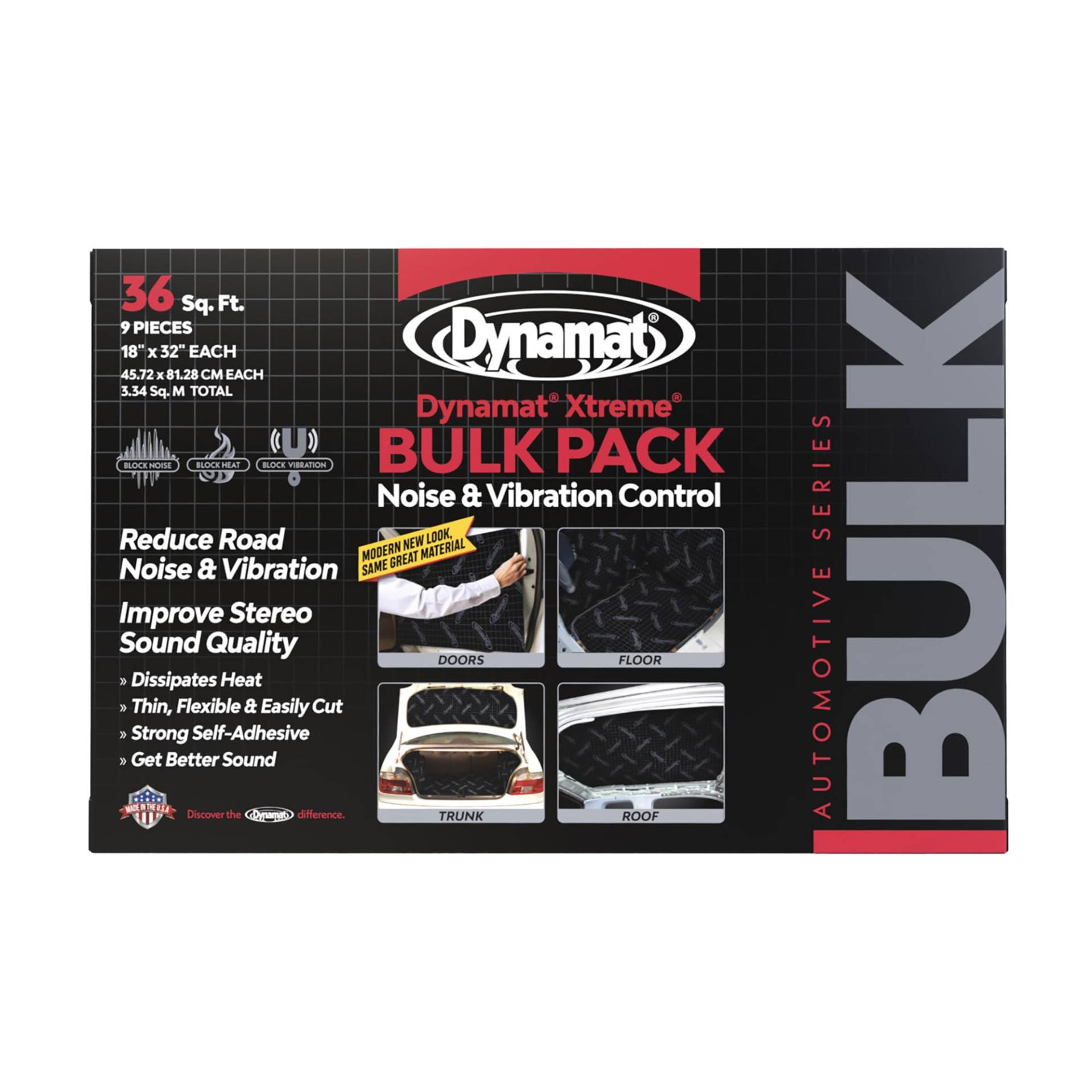 Dynamat Xtreme Schalldämmung für Autos, Großpackung – Geräuschdämpfungs-Set für Boden, Türen, Paneele, Motorhaube, Motor oder Kofferraum – einfache selbstklebende Installation – 9 Blatt je 45,7 x 81,3 Dynamat Xtreme Schalldämmung für Autos, Großpackung – Geräuschdämpfungs-Set für Boden, Türen, Paneele, Motorhaube, Motor oder Kofferraum – einfache selbstklebende Installation – 9 Blatt je 45,7 x 81,3 von Dynamat