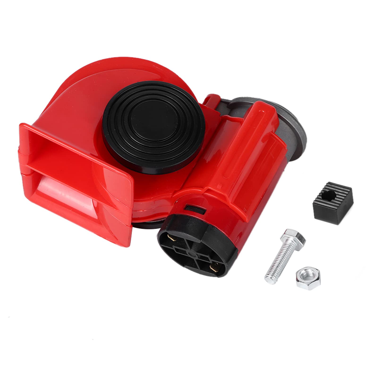 Dyocoag 120 dB kompakt lauter Lufthornalarm Auto 12V Motorrad Schnecke Trompete rot Schwarz für Lastwagen von Dyocoag