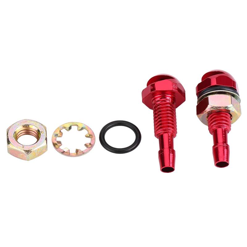 Dyocoag 2PCS Universal Aluminiumlegierung Auto Windschutzscheibe Sprühscheiben -Düsen -Düsen -Kit für eine bessere Sichtbarkeit und einfache Installation (Rot) von Dyocoag