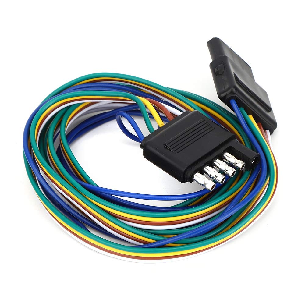 Dyocoag 5 Pin Flachanschluss -Stecker 72 -Zoll -farbcodierter Drähte Kabelbaum Erweiterung US -Typ Anhänger RV von Dyocoag