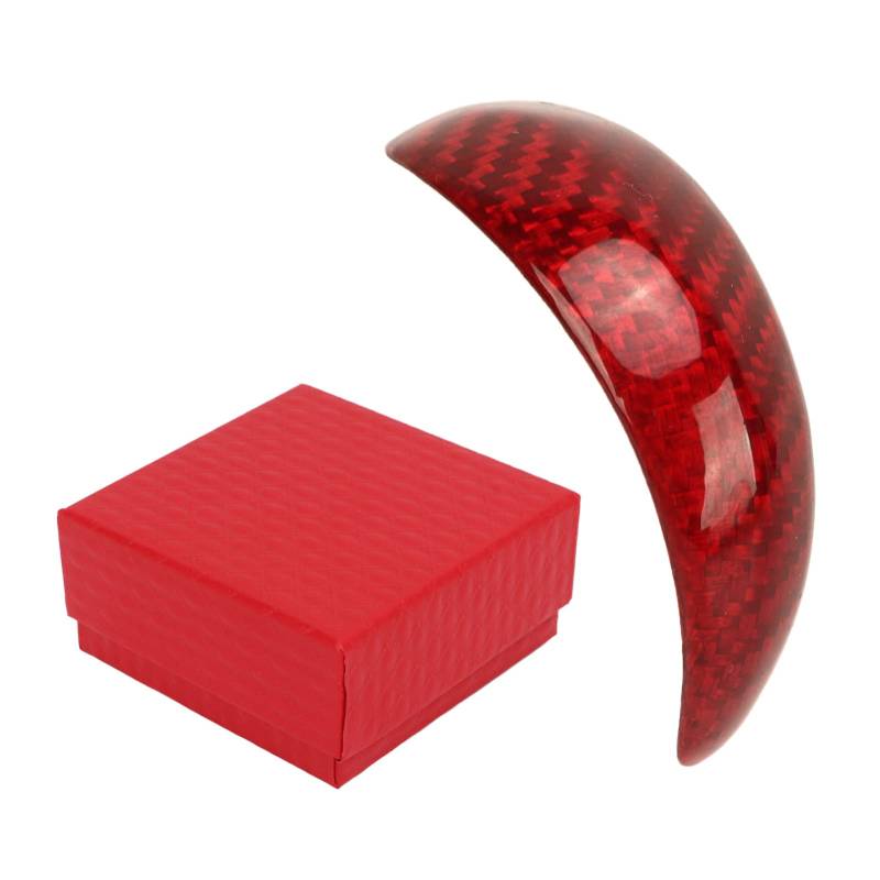 Dyocoag Carbonfaser Red Gear Schaltknauf -Abdeckungsverkleidungsdekor für G35 G37 G25 FX35 von Dyocoag