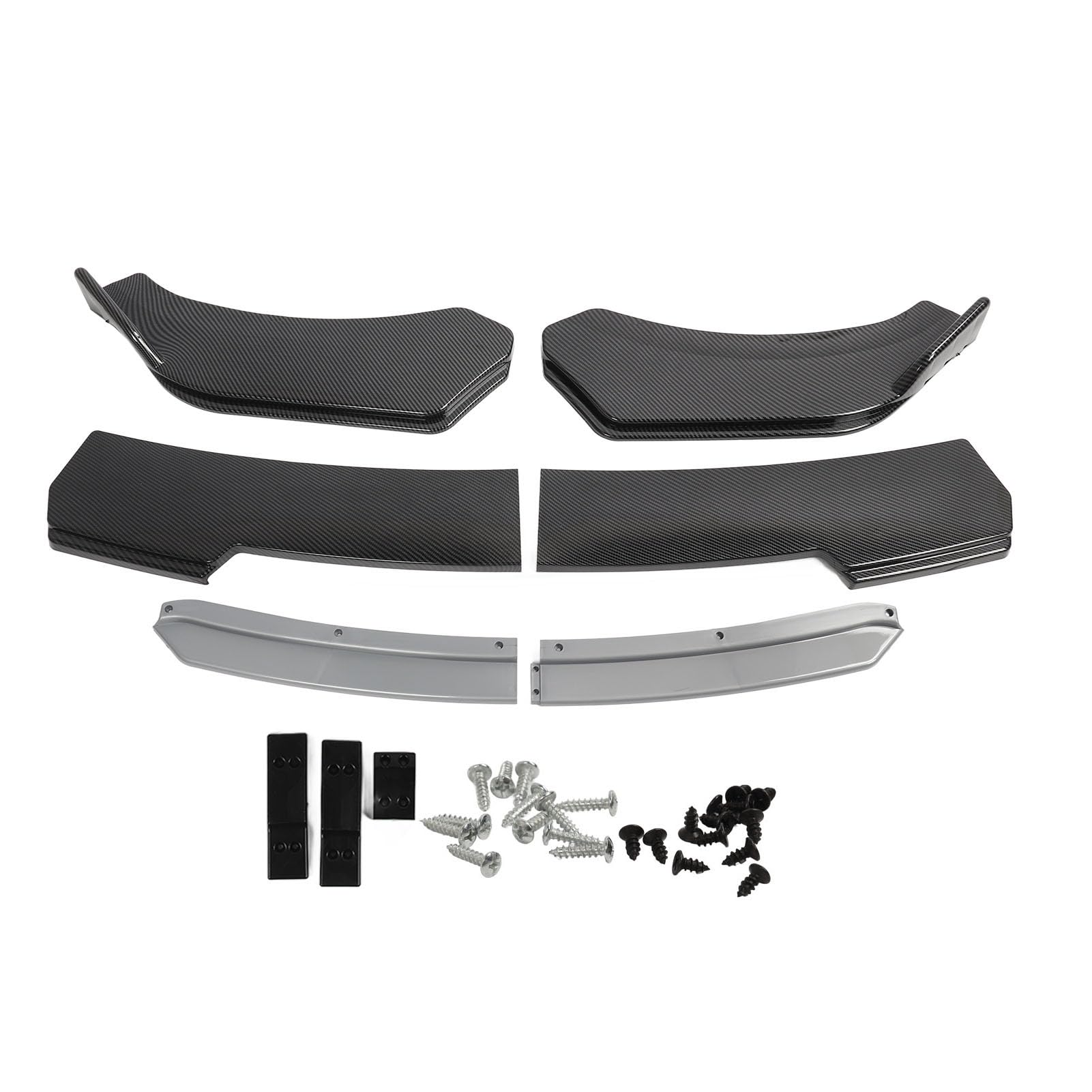 Dyocoag Carbonfaserstil Front Stoßfänger Splitter Spoiler verbessern die Fahrstabilität und das Aussehen für die Fahrt (Graue Lippe) von Dyocoag
