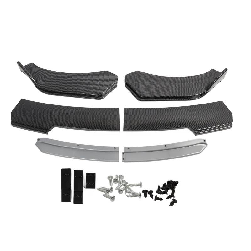 Dyocoag Carbonfaserstil Front Stoßfänger Splitter Spoiler verbessern die Fahrstabilität und das Aussehen für die Fahrt (Graue Lippe) von Dyocoag