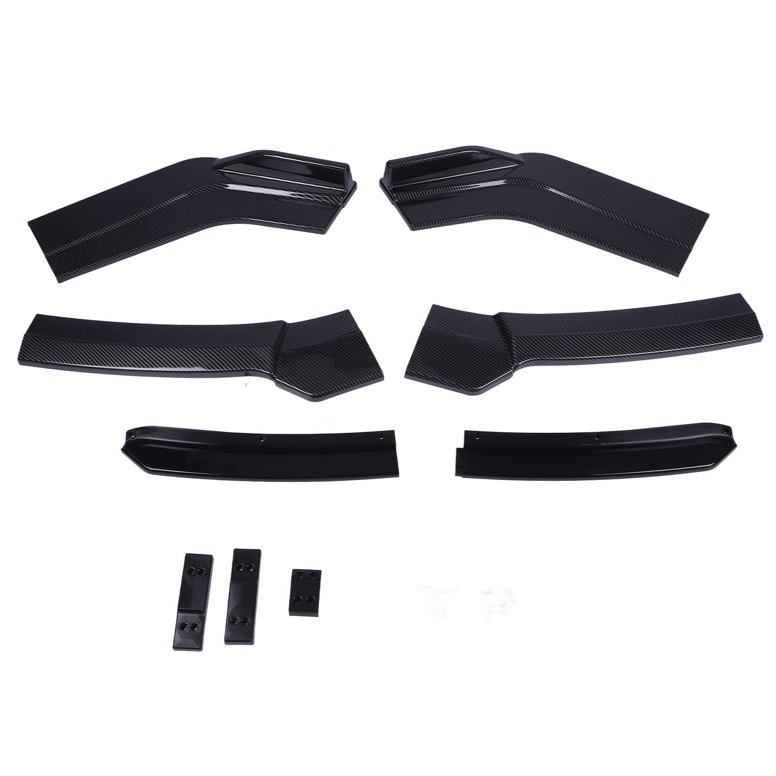 Dyocoag Carbonfaserstil Front Stoßfänger Splitter Spoiler verbessern die Fahrstabilität und das Aussehen für die Fahrt (Schwarze Lippe) von Dyocoag