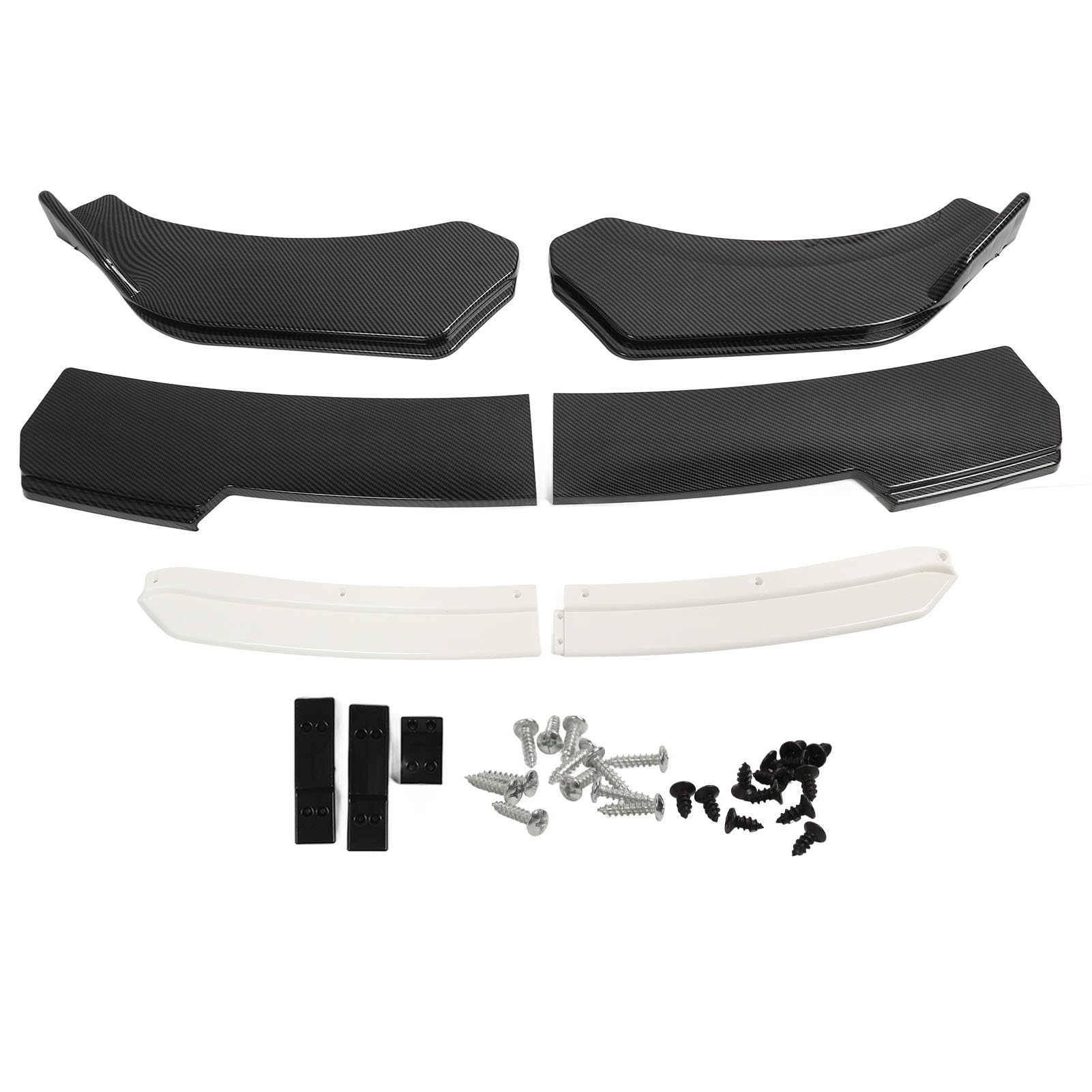 Dyocoag Carbonfaserstil Front Stoßfänger Splitter Spoiler verbessern die Fahrstabilität und das Aussehen für die Fahrt (Weiße Lippe) von Dyocoag