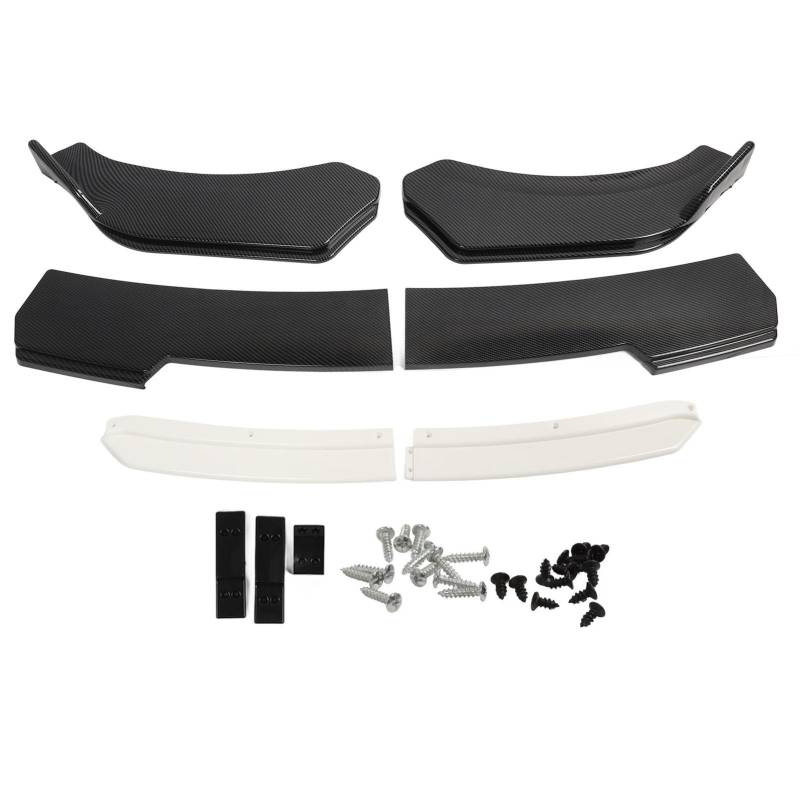 Dyocoag Carbonfaserstil Front Stoßfänger Splitter Spoiler verbessern die Fahrstabilität und das Aussehen für die Fahrt (Weiße Lippe) von Dyocoag