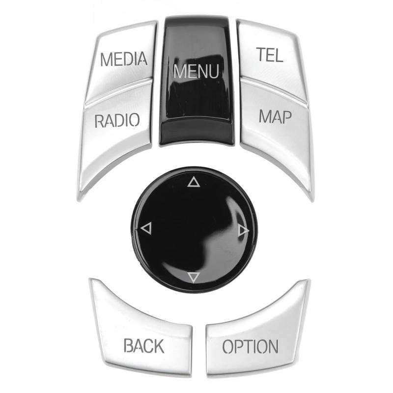 Dyocoag Central Multimedia Button Kit Multi -Media -Steuerungsschlüssel -Cover Anpassung Kratzer -Proof Easy Installation für E84 E70 E71 E72 E81 E82 E -Chassis (Elektrosilberung) von Dyocoag