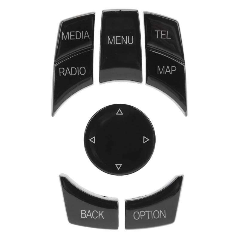 Dyocoag Central Multimedia Button Kit Multi -Media -Steuerungsschlüssel -Cover Anpassung Kratzer -Proof Easy Installation für E84 E70 E71 E72 E81 E82 E -Chassis (Schwarz) von Dyocoag