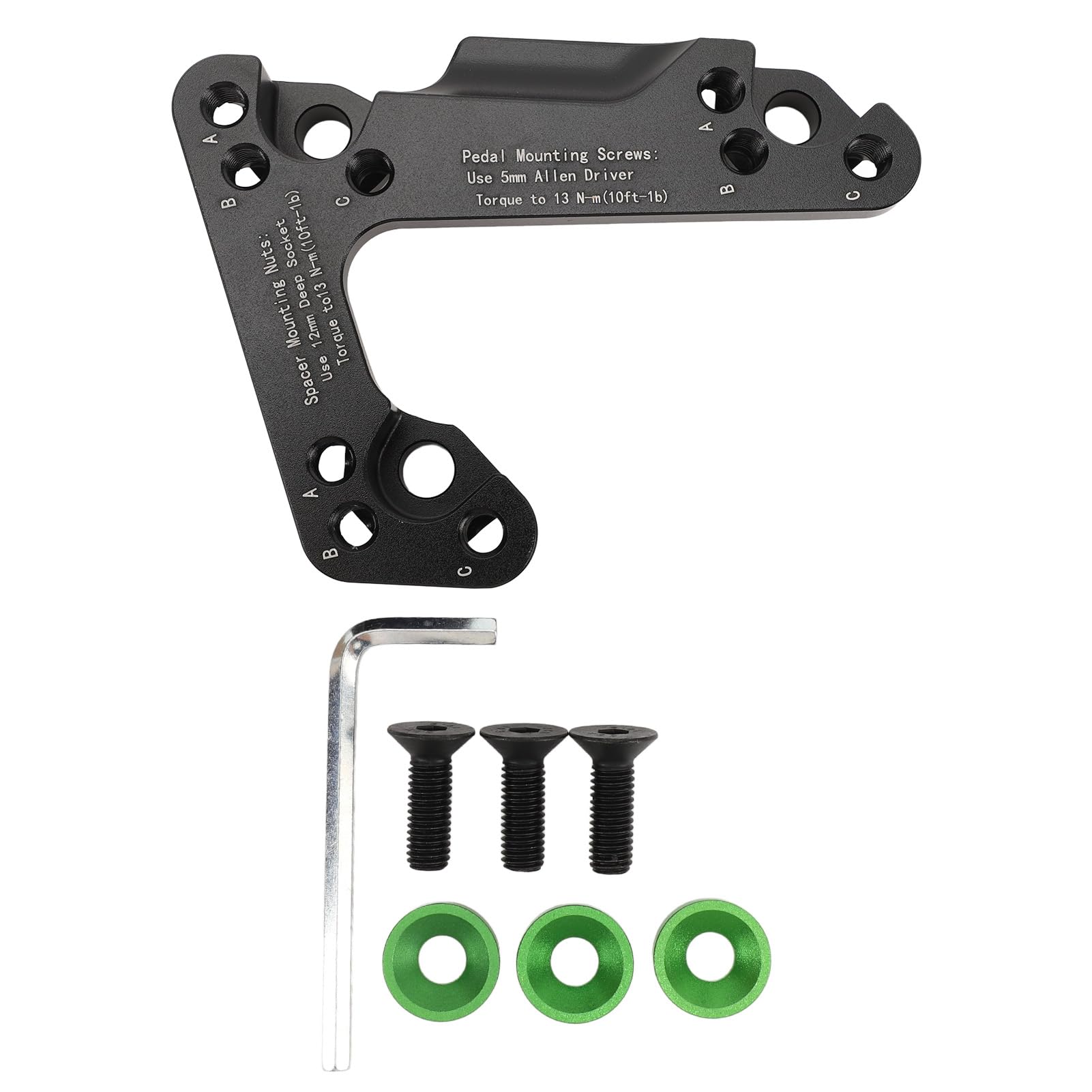 Dyocoag Drosselklappen -Pedal -Abstandshalter bequemer Verbesserung der Leistungsstütze breite oder schmale Füße Metall (Linker Laufwerk) von Dyocoag