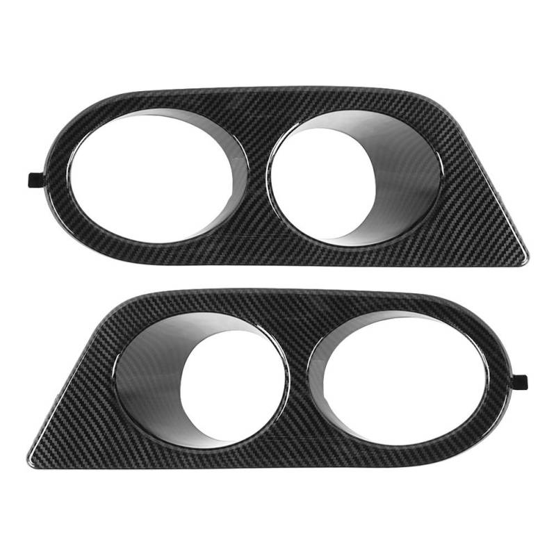 Dyocoag Front Stoßfänger Foglight Deckung Dual Löcher Autozubehör E46 M3 2001-2006 2PCS SONNEL SONNTRAGE ANTI-DIE VORDERLICHER MADTE Schwarz (Kohlefasermuster) von Dyocoag