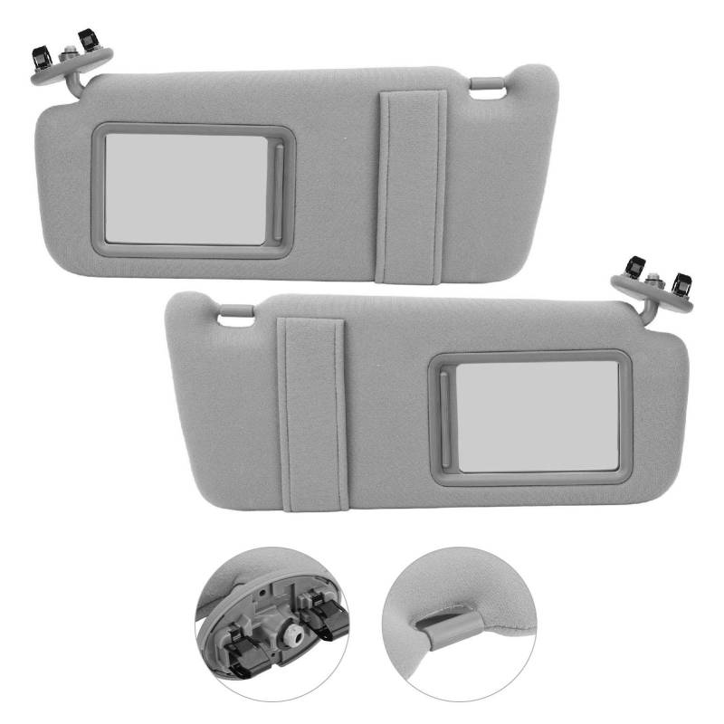 Dyocoag Grey Sun Visor mit Spiegelblocksonne für 2007-2011 LHD, einfache Installation von Dyocoag