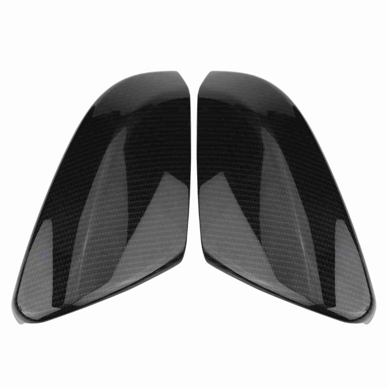 Dyocoag Kohlefaserstil Rückspiegel -Abdeckkappen sichtbare Chromoberfläche Installation Easy Limousinen Coupé Schrägheck Abs Black 2pcs von Dyocoag