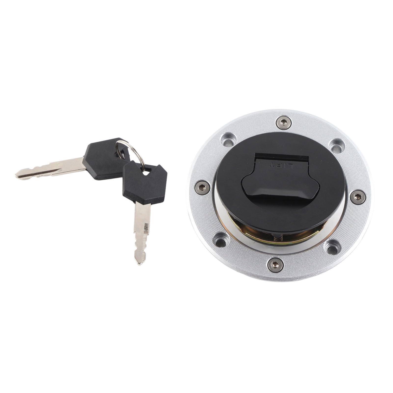 Dyocoag Motorrad Kraftstoffgasdeckelbedeckung mit 2 Schlüssel R 600 R750 SV1000 in Silber Farbdurchmesser 10,8 cm Dicke 4 cm Dyocoag Motorrad Kraftstoffgasdeckelbedeckung mit 2 Schlüssel R 600 R750 SV1000 in Silber Farbdurchmesser 10,8 cm Dicke 4 cm von Dyocoag