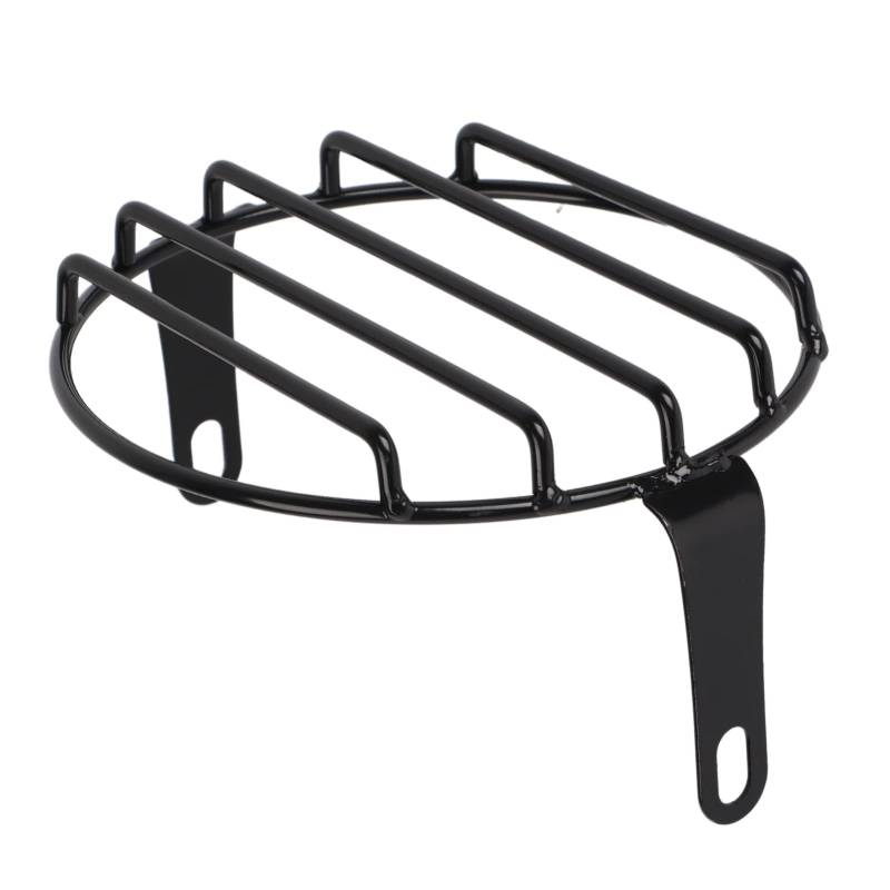 Dyocoag Motorrad -Scheinwerfer Grill Cover Guard Universal Cruisers Choppers Cafe Racer 6,5 Zoll Eisen schwarz von Dyocoag