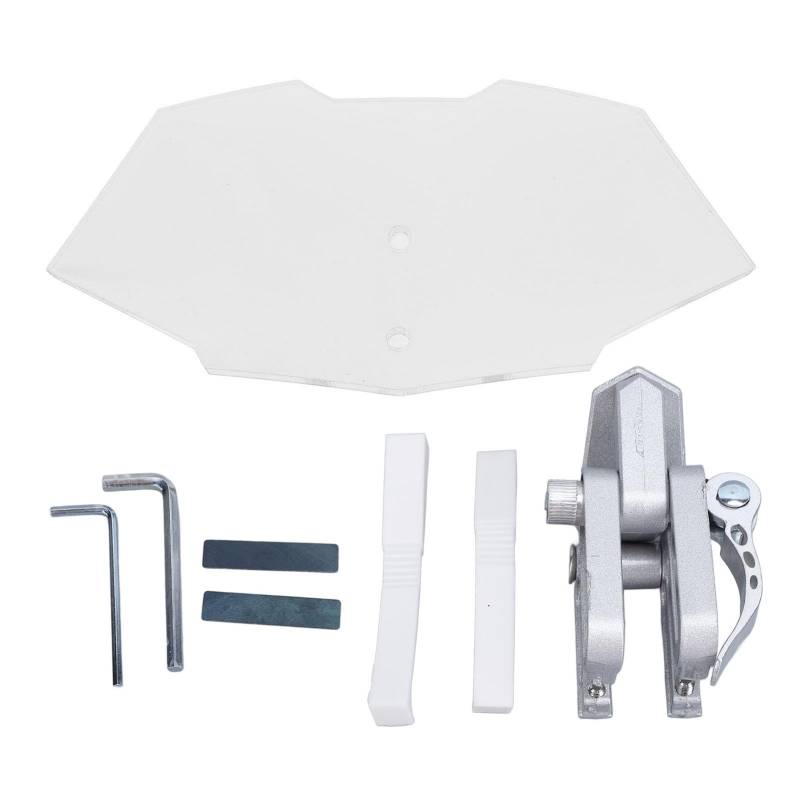 Dyocoag Motorradwind Acryl erhöhte verstellbare Clip an der Windschutzscheibenverlängerung des Windes für das Motorrad erhöht (Transparent) von Dyocoag
