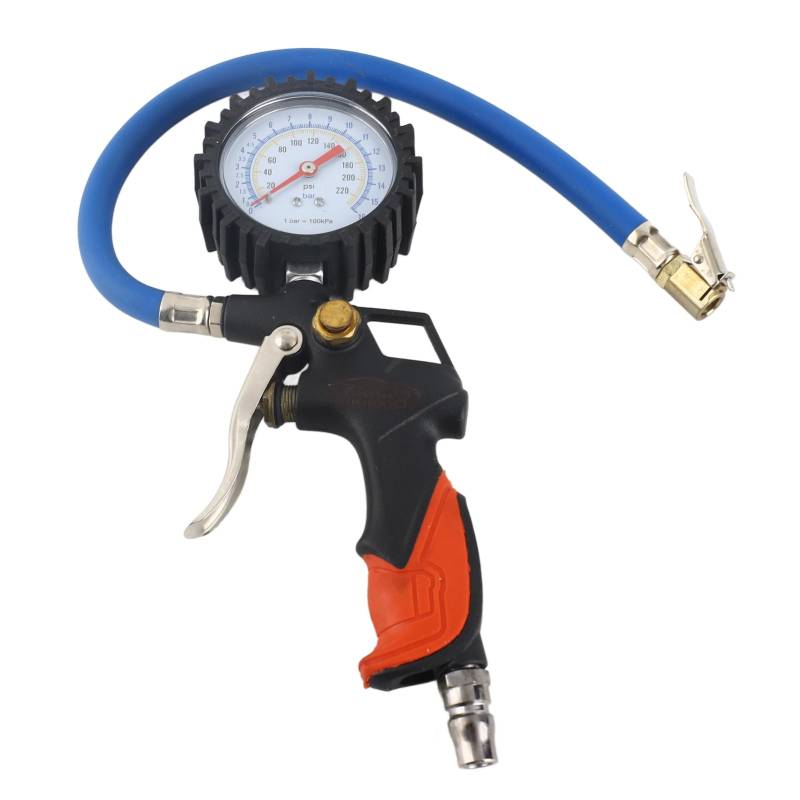 Dyocoag-Reifen-Inflator-Druckmessstocköl Eingetauchtes Kupferdüse Langlebiger Verschleiß einfach zu verwenden 0-230psi für Autowagen Motorradfahrrad (Mechanische Zeigerreifen -Druckanzeige) von Dyocoag