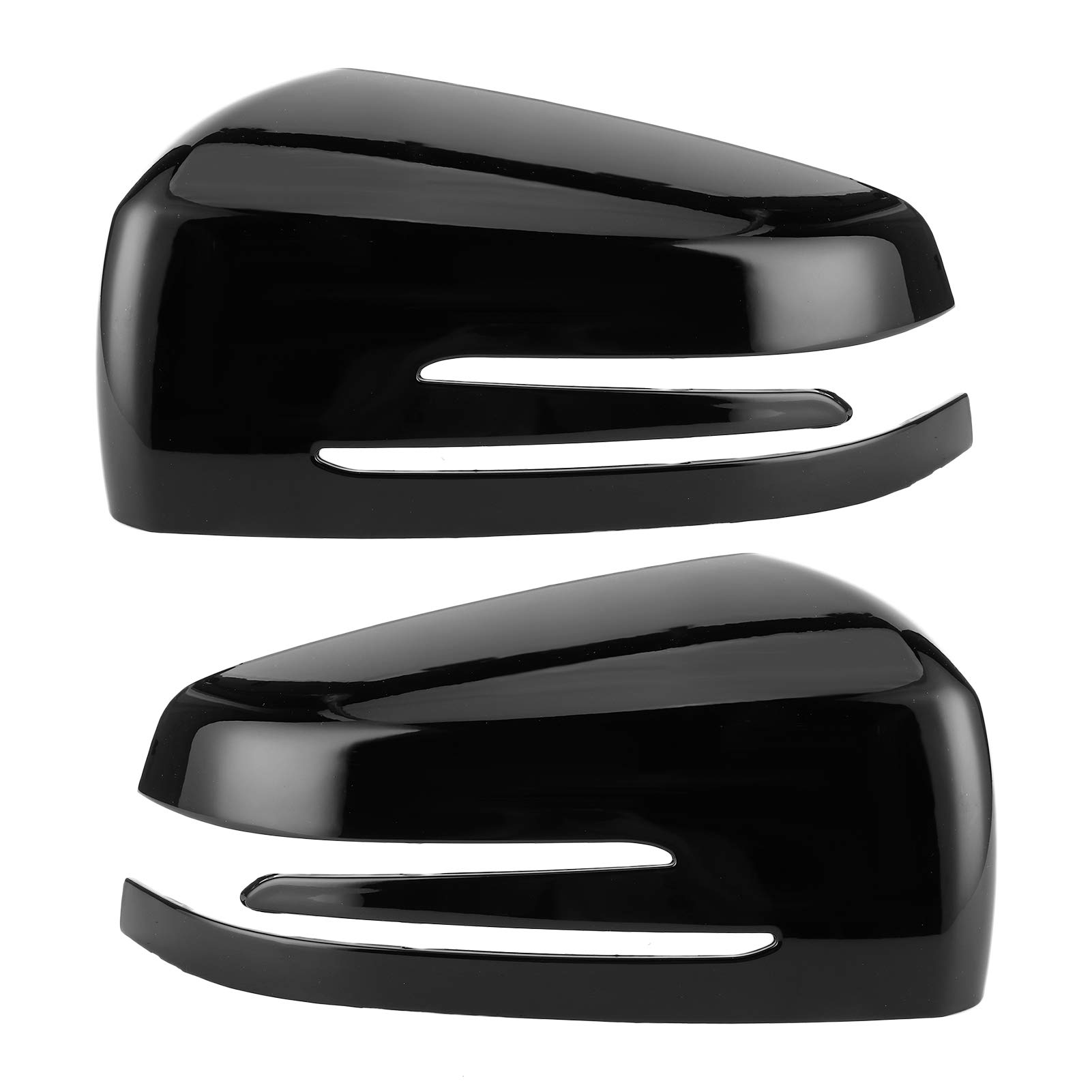 Dyocoag Side Heckansicht Spiegelabdeckung Dekorative Trimmkappe elegantes Aussehen schützen für a b c e cls cla gla glk Klasse (Helles Schwarz) von Dyocoag