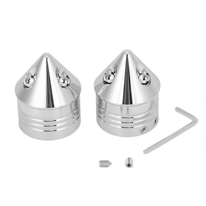 Dyocoag Zinken-Vorderachskappe aus Aluminiumlegierung, universelle Mutternabdeckung, Motorrad-Umrüstung, passend für VRSC XG XL von Dyocoag