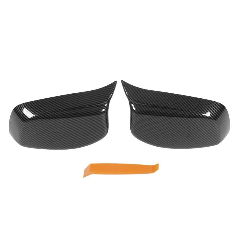Dyocoag linke rechte Seite Türspiegel Abdeckung Außerhalb der Rückspiegel Trim 51167078360 5 6 Serie E60 E61 E63 E64 2003 2007 Horn Design ABS Material Cool Look Einfacher (Kohlefaserstil) von Dyocoag