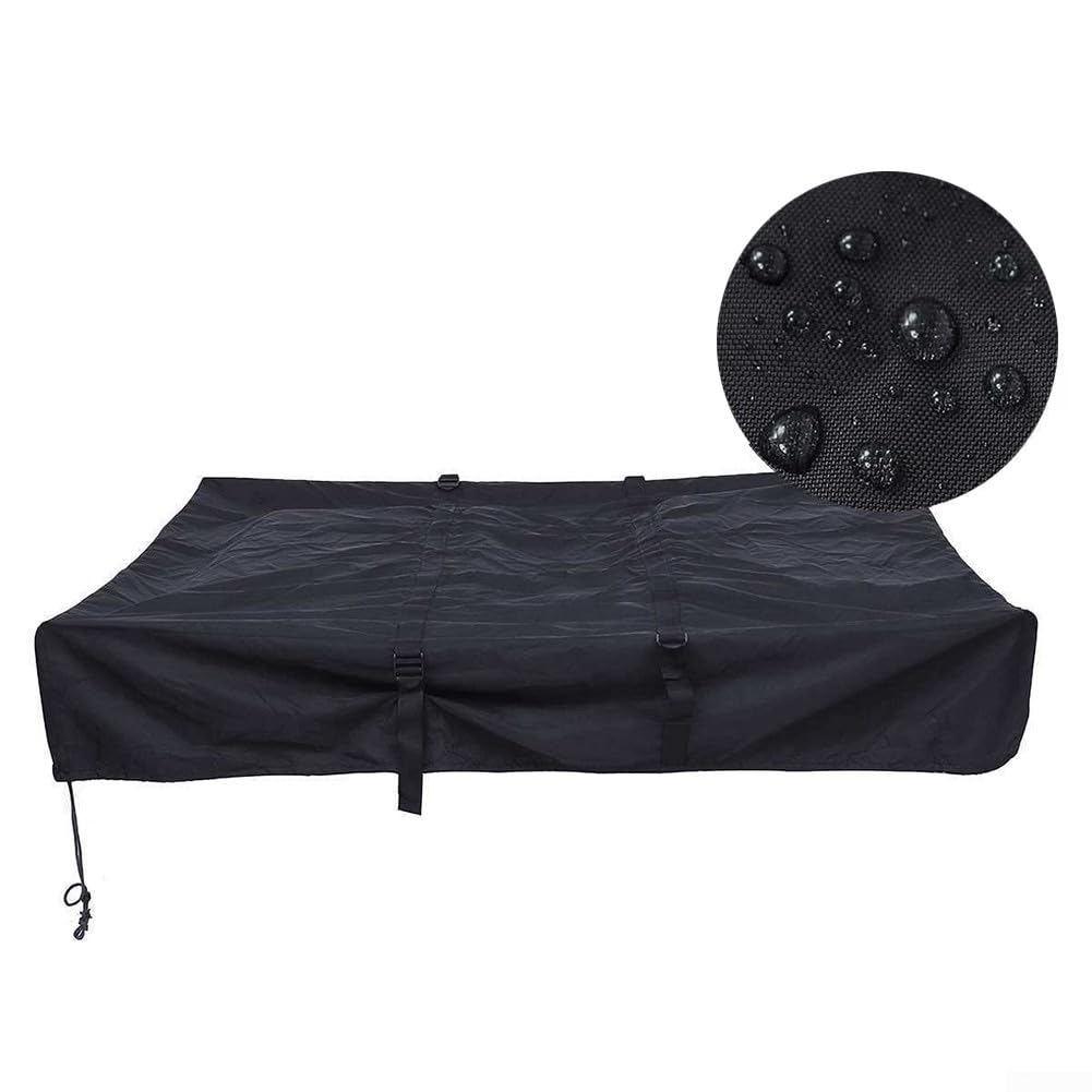 Sonnenfeste Dachzeltabdeckung, faltbar, 420D-Oxford-Stoff, Staubschutz, Wohnmobil-Abdeckung, 143 x 120 x 28 cm, Schwarz (Schwarz) von DystopiaWorld
